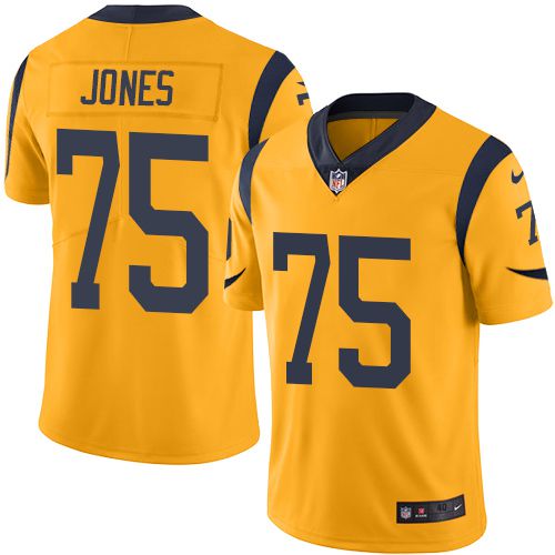 Men Los Angeles Rams 75 Deacon Jones Nike Gold Rush Limited NFL Jersey